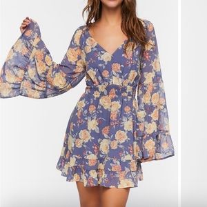 floral tiered ruffle mini dress 🌸